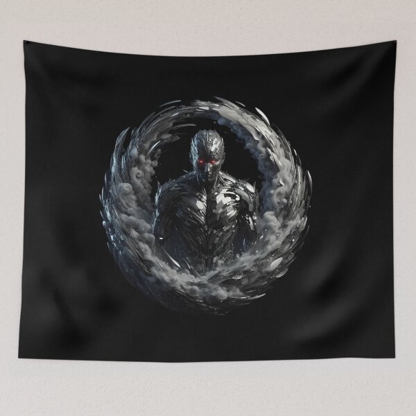 Item preview,  Cybernetic Entity with Red-Eyes in Dark Swirl designed and sold by IllumeInk.