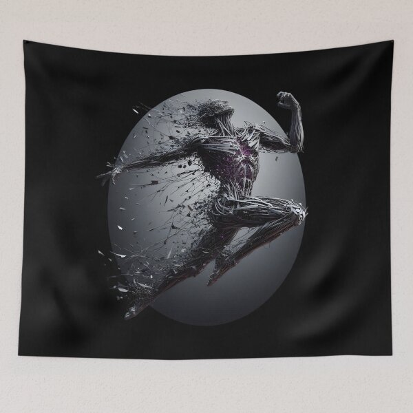 Item preview,  "Cybernetic Runner Breaking Free" designed and sold by IllumeInk.