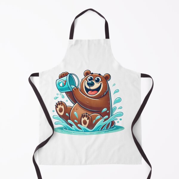 Item preview, Fun Cute Funny Brown Bears Playing Water designed and sold by pinkycherry.