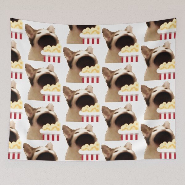 Item preview, Hungry Kitty wants popcorn - Popcorn Meme - Perfect for Movie Lovers and Snack Enthusiasts designed and sold by Earth Nature Creations.