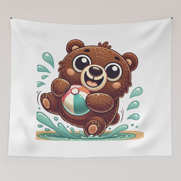Item preview, Cute Funny Brown Bears Playing Beach Ball designed and sold by pinkycherry.