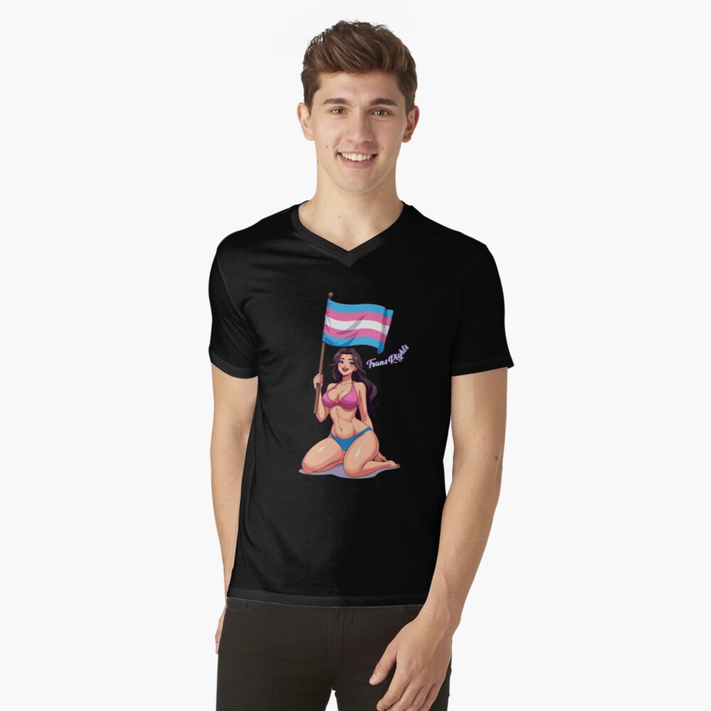 Vista previa del artículo con la obra «Camiseta de cuello en V», diseñado y vendido por FotoLibreStudio.