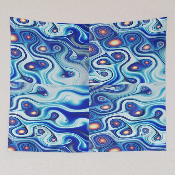 Item preview, Blue straight abstract designed and sold by Indirwan1998.
