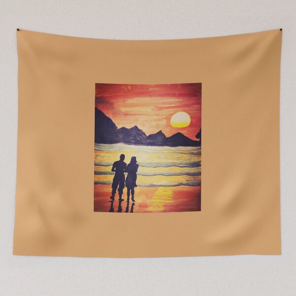 Item preview, Beautiful Sun Set Painting designed and sold by ArtUniverse2050.