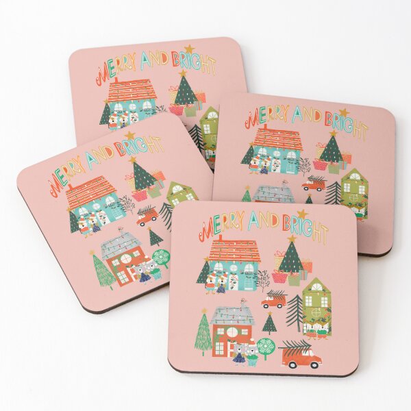 Item preview, Woodland Cute Christmas Festive Furry Friends Pink designed and sold by susycosta.