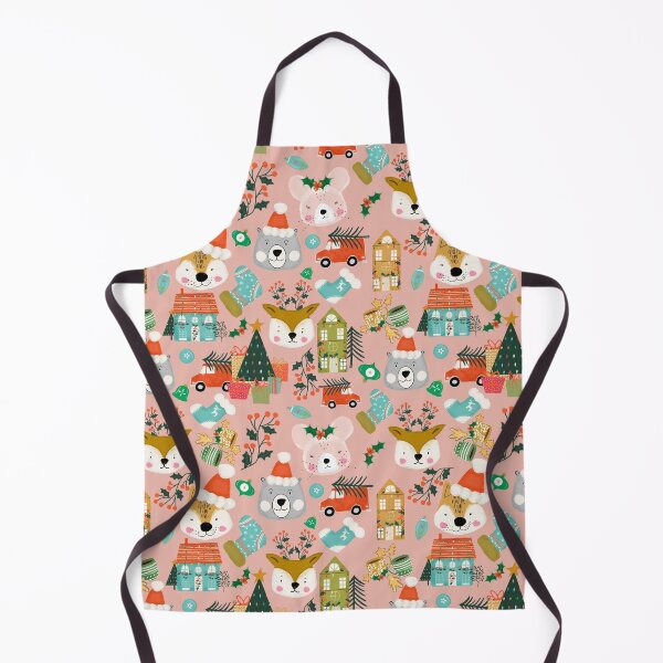 Item preview, Woodland Cute Christmas Festive Furry Friends Pink designed and sold by susycosta.