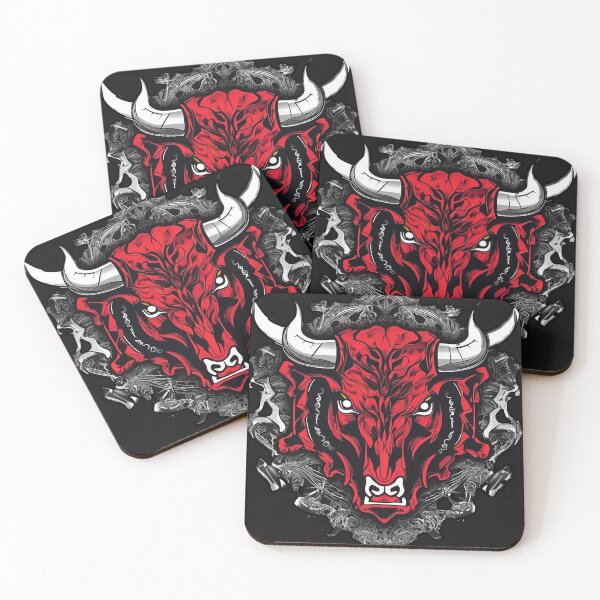 Item preview, "Fierce Red Bull Head Design - Bold Tribal Bull Artwork" designed and sold by MetalKrane.