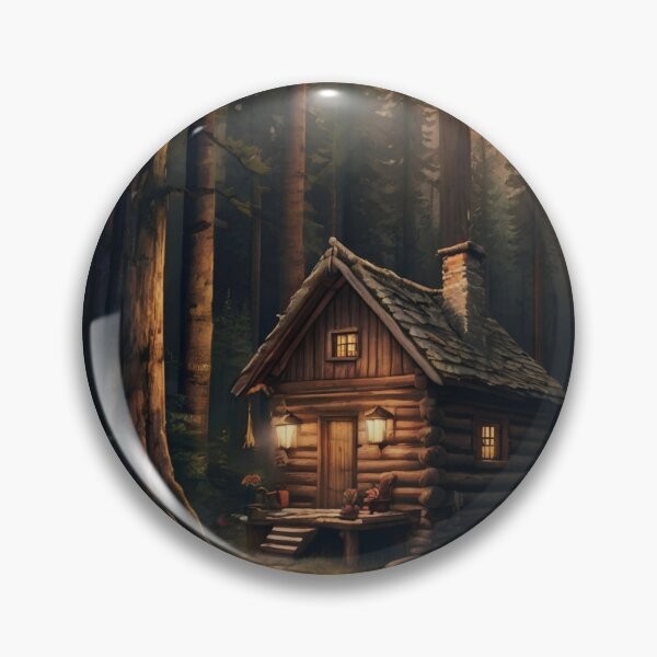 Item preview, Rustic Cabin in the Woods at Dusk designed and sold by Innovative-sale.