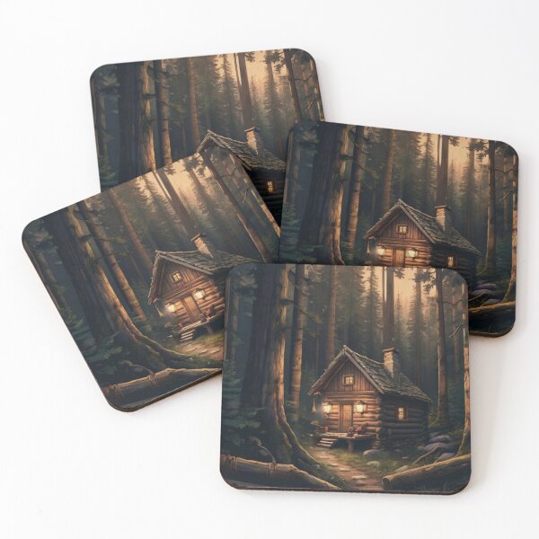 Item preview, Rustic Cabin in the Woods at Dusk designed and sold by Innovative-sale.