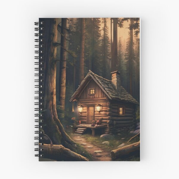 Item preview, Rustic Cabin in the Woods at Dusk designed and sold by Innovative-sale.