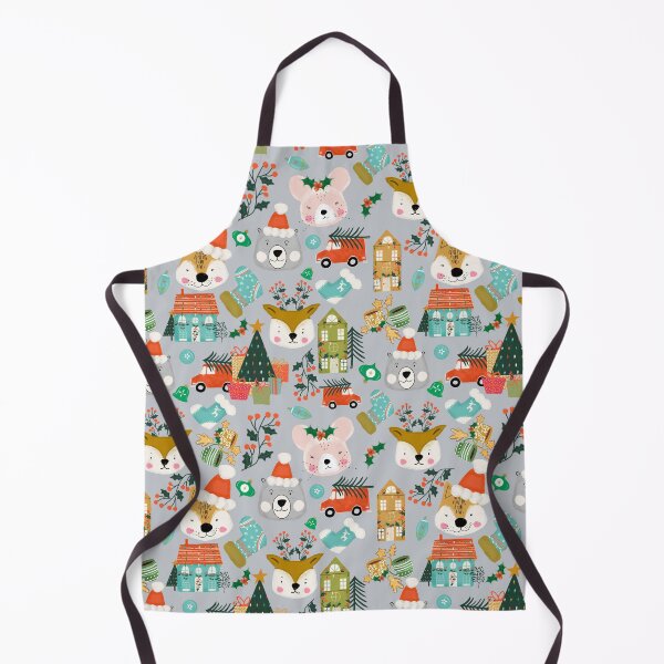 Item preview, Woodland Cute Christmas Festive Furry Friends Grey designed and sold by susycosta.