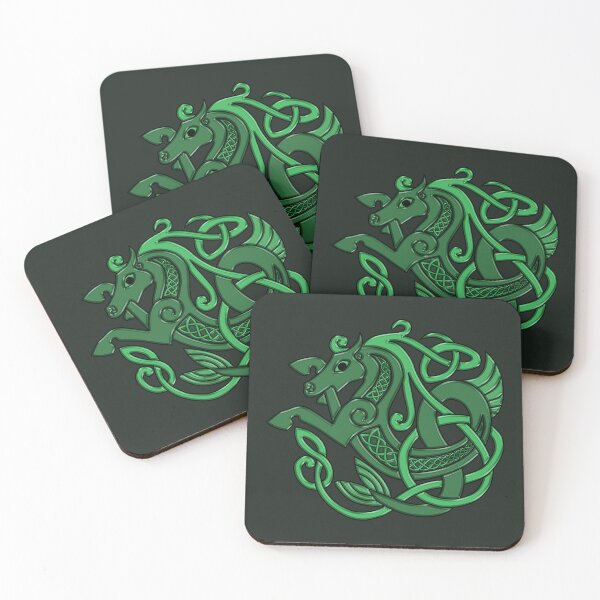 Item preview, Celtic Seahorse Hippocampus in Green designed and sold by DappledMoon.