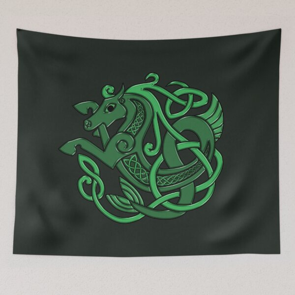 Item preview, Celtic Seahorse Hippocampus in Green designed and sold by DappledMoon.