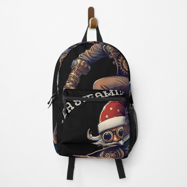Item preview, A Fun image of a Santa Steaming Punk on a Skateboard having a Grand Christmas on Black Gift for Him designed and sold by Grang Art Artistic Designs.