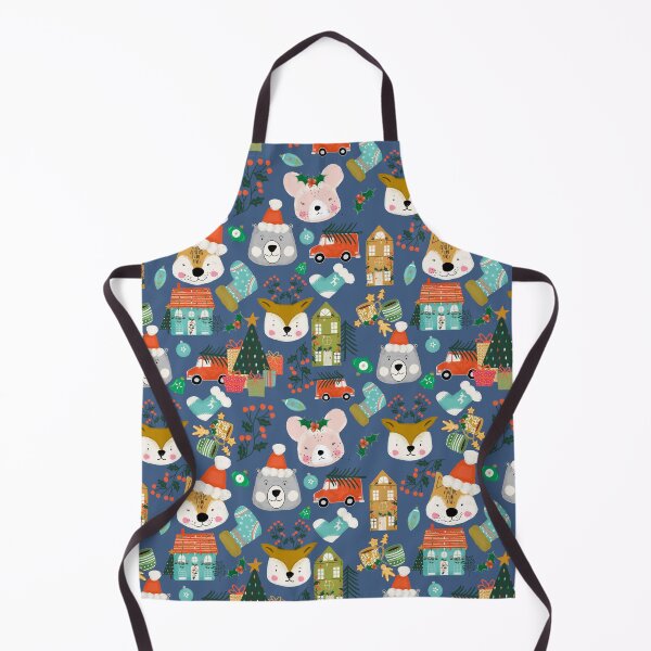 Item preview, Woodland Cute Christmas Festive Furry Friends Blue designed and sold by susycosta.