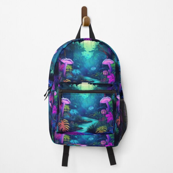 Item preview, Neon Jungle with Glowing Mushrooms and Plants designed and sold by RaiyaTees.