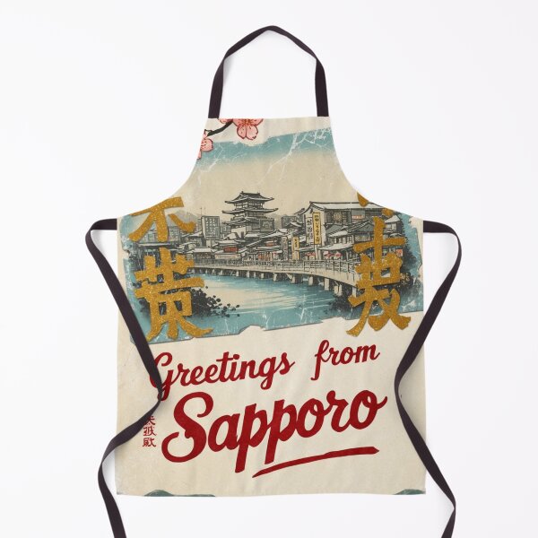 Item preview, Sapporo Japan Vintage Travel Retro Postcard Design designed and sold by TravelPostcardGems.