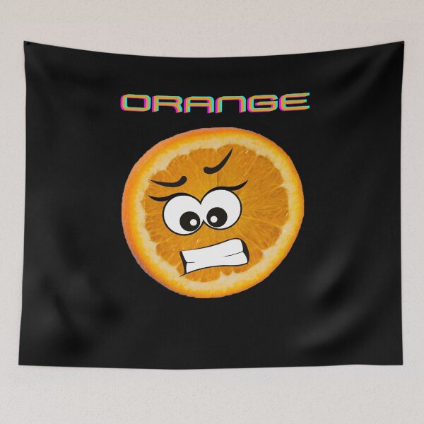 Item preview, Funny Orange  by artist Katarzyna Zachtej,  pracovniakejzi designed and sold by pracovniakejzi.