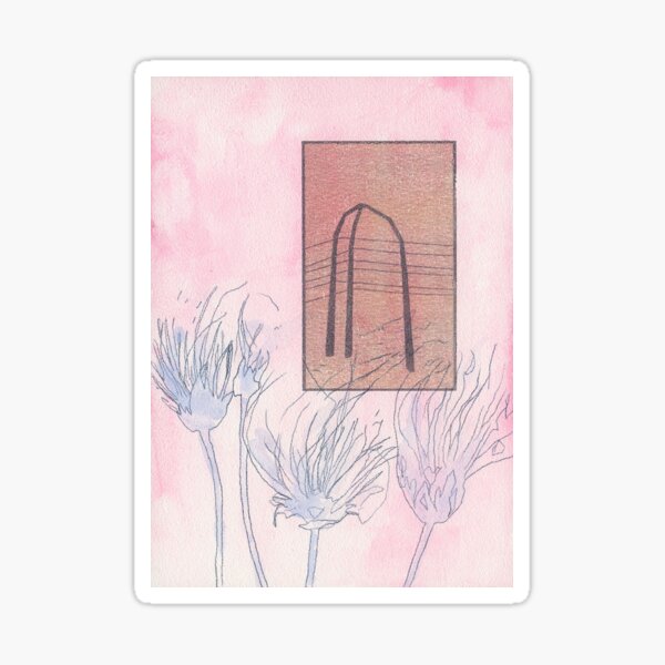 Prairie Smoke and Wires Sticker