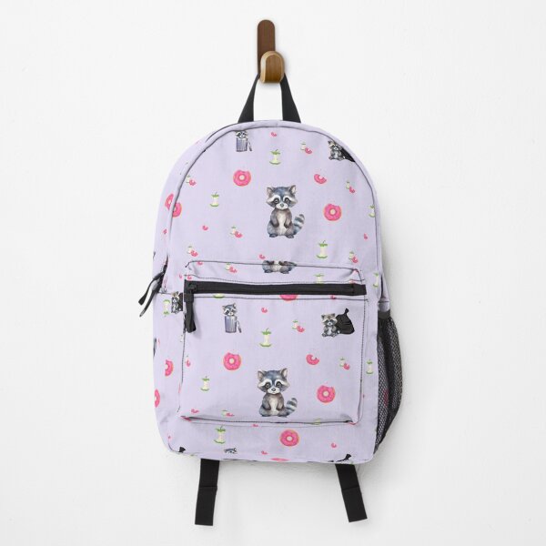Item preview, Cute bin diving Raccoon Pattern with doughnuts & apples designed and sold by liisariich.