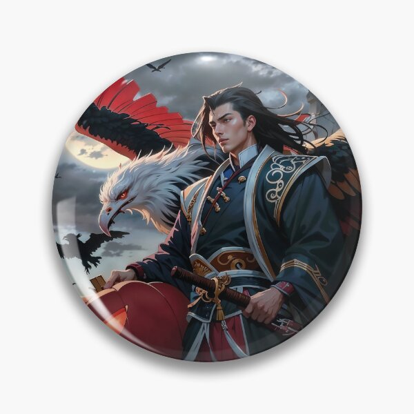 Aperçu de l'œuvre Beau Anime Homme Chine Aigle Montagnes Halloween créée et vendue par AVM DESIGN.
