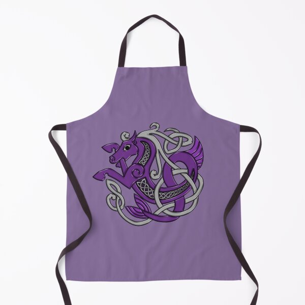 Item preview, Celtic Seahorse Hippocampus in Purple and Silver designed and sold by DappledMoon.