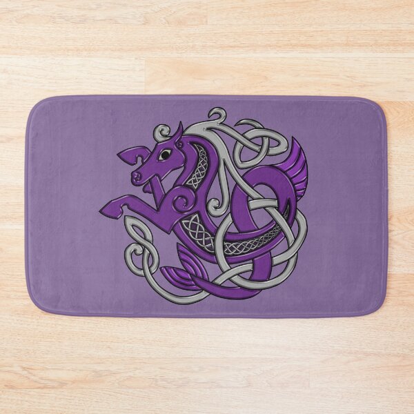 Item preview, Celtic Seahorse Hippocampus in Purple and Silver designed and sold by DappledMoon.