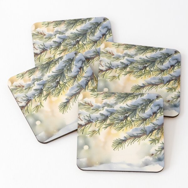 Item preview, Snowy Fir Twigs Taking a Sunbath designed and sold by CalmnessbyChoice.