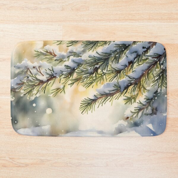 Item preview, Snowy Fir Twigs Taking a Sunbath designed and sold by CalmnessbyChoice.