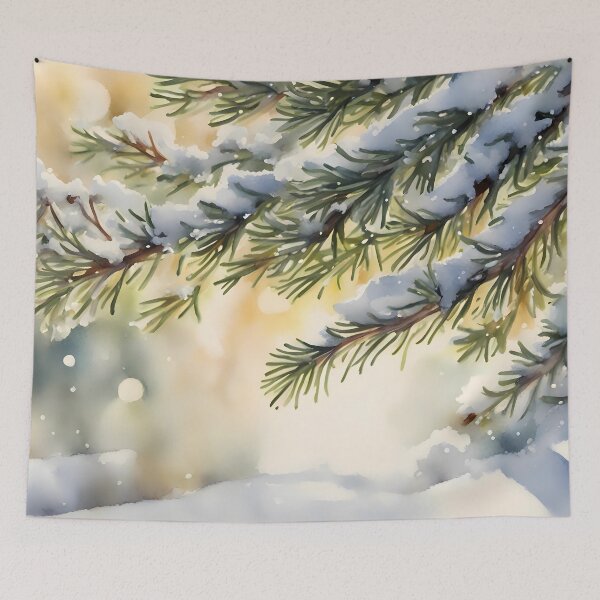 Item preview, Snowy Fir Twigs Taking a Sunbath designed and sold by CalmnessbyChoice.