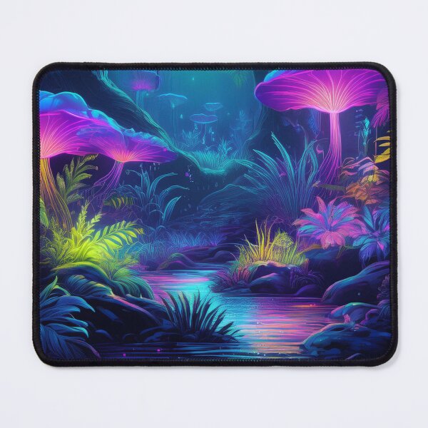 Item preview, Neon Forest with Glowing Mushrooms and Plants designed and sold by RaiyaTees.