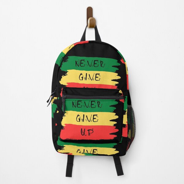Item preview, NEVER GIVE UP - rasta colors designed and sold by MJLO STORY TIME.