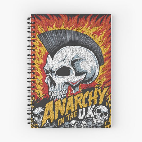 Item preview, Vintage and distressed Anarchy in the U.K." Punk Rock Poster with Mohawk Skull and Fiery Chaos Design designed and sold by paulo silveira.