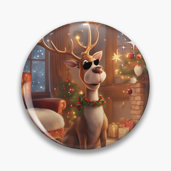 Item preview, Reindeer celebrates. Christmas time, Merry Christmas designed and sold by Holzfrau-Swiss.