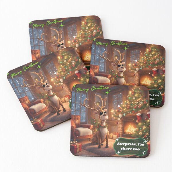 Item preview, Reindeer celebrates. Christmas time, Merry Christmas designed and sold by Holzfrau-Swiss.