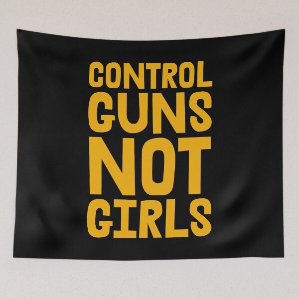 Item preview, Control Guns Not Girls - Harris Walz - mustard yellow designed and sold by Thelittlelord.