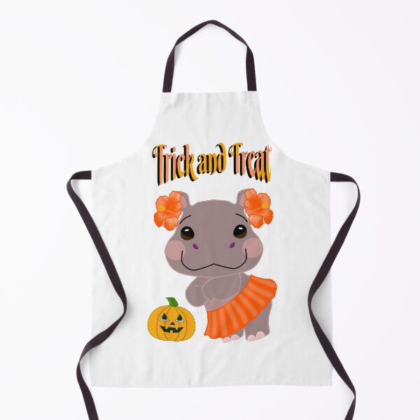 Item preview, Halloween a Kid Hippo Moo Deng and pumpkin. designed and sold by MigWhimsy.