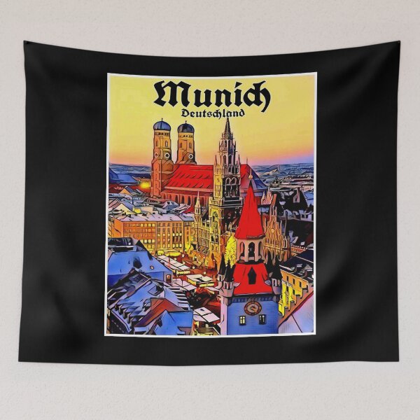 Item preview, Munich Deutschland Germany Vintage Travel and Tourism Advertising Poster Print designed and sold by posterbobs.