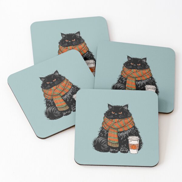 Item preview, Autumn Vibes Coffee Cat designed and sold by KilkennyCat Art.