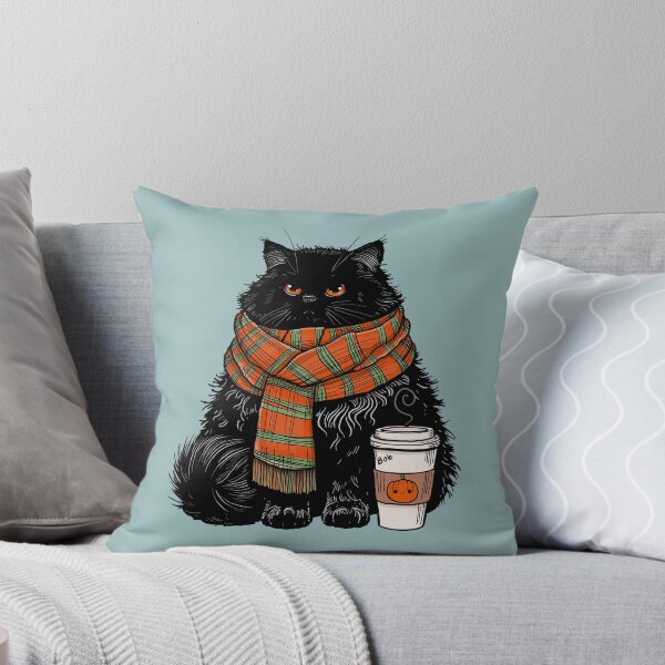 Item preview, Autumn Vibes Coffee Cat designed and sold by KilkennyCat Art.