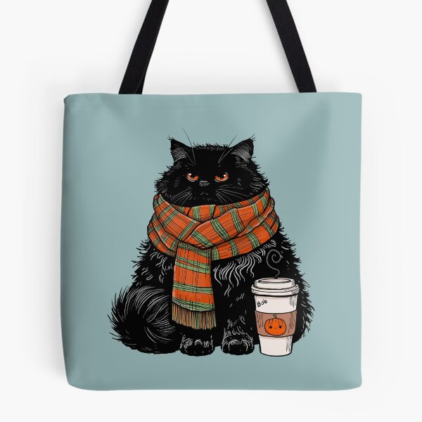 Item preview, Autumn Vibes Coffee Cat designed and sold by KilkennyCat Art.