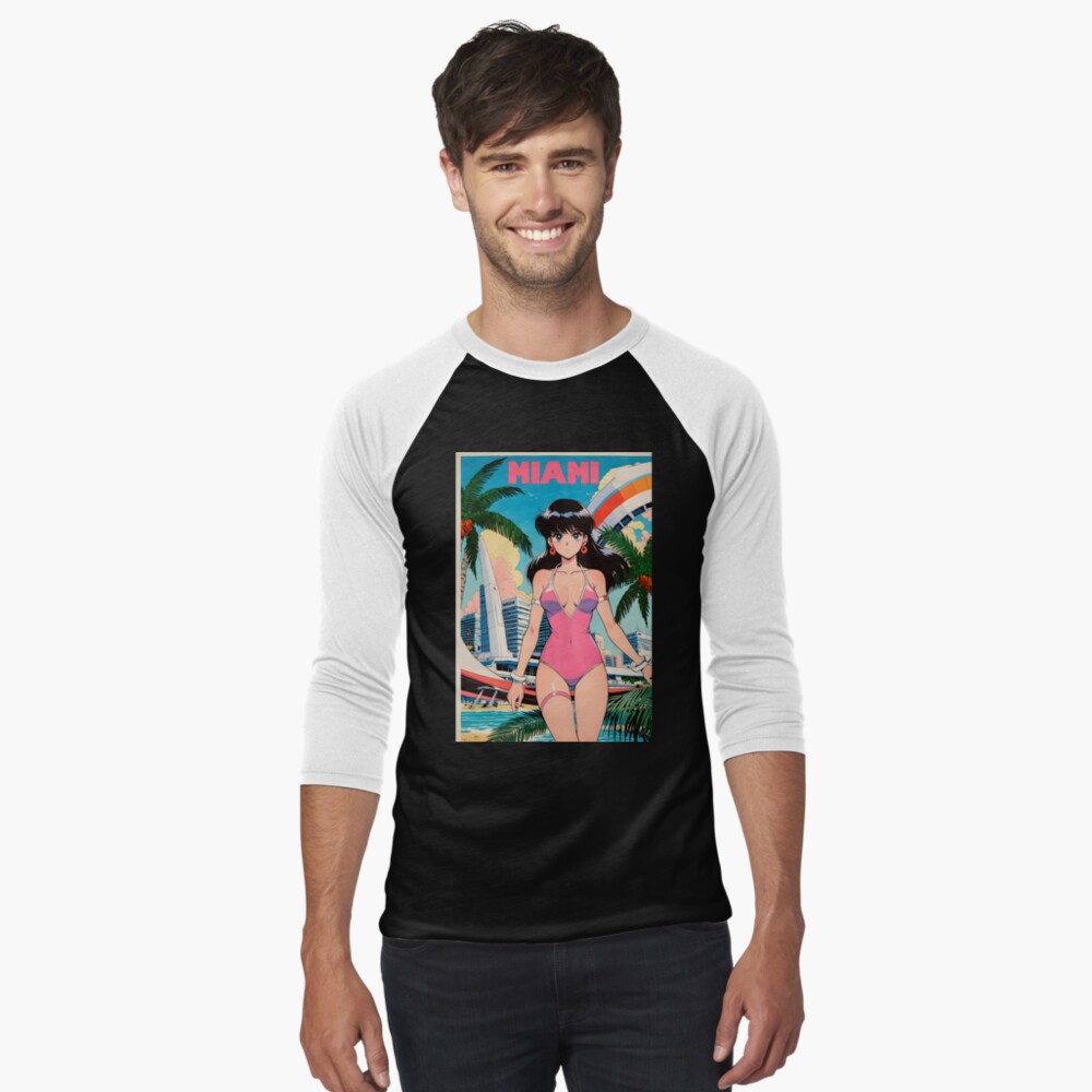 Item preview, Baseball ¾ Sleeve T-Shirt designed and sold by Retro-Anime9.