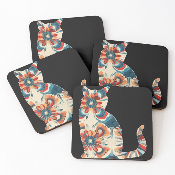 Item preview, Geometric Motif Love Friendship Attachment Cat designed and sold by G-M-Designs.