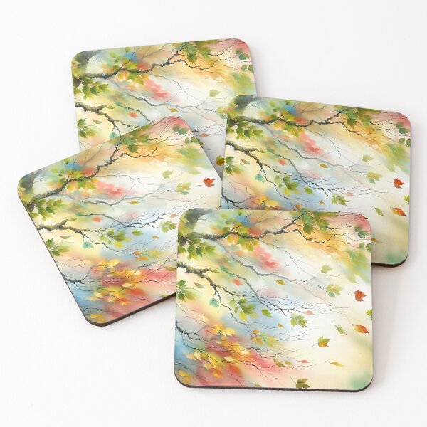 Item preview, Soft Dreamy Autumn Leaves And Branches In The Wind designed and sold by ByNicoleSara.