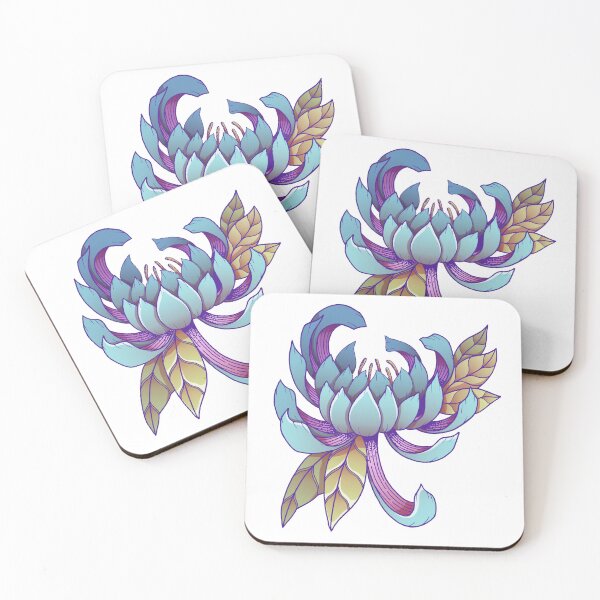 Item preview, Blue Flower ink-work design  designed and sold by VaatuFrag.
