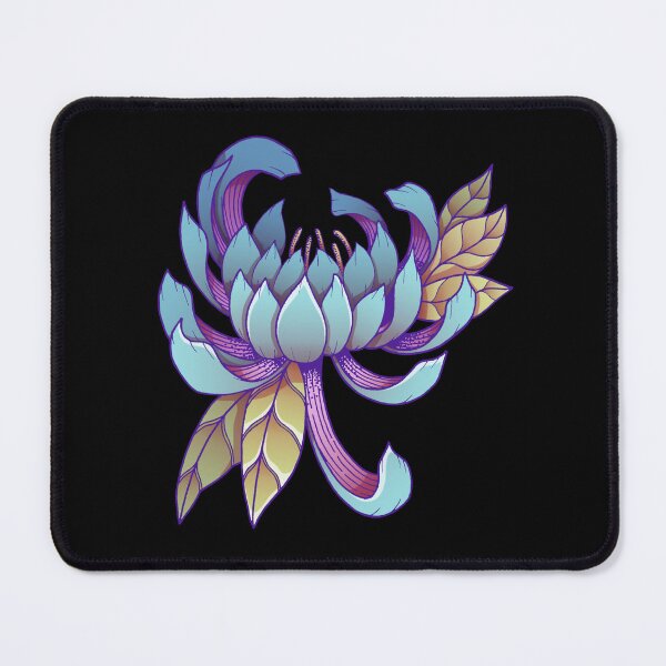 Item preview, Blue Flower ink-work design designed and sold by VaatuFrag.