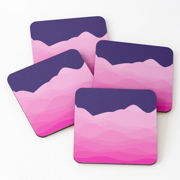 Artikelvorschau, Bewegung in rosa welllen, abstrakte kunst, blauer hintergrund entworfen und verkauft von dondunu.
