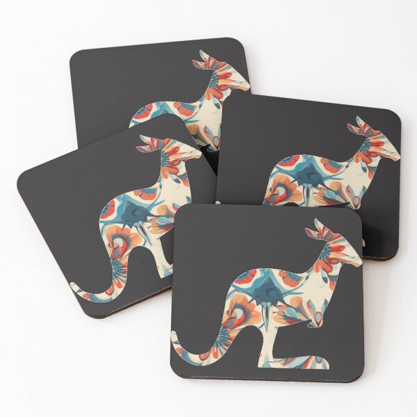 Item preview, Geometric Motif Love Friendship Connection Kangaroo Australia designed and sold by G-M-Designs.