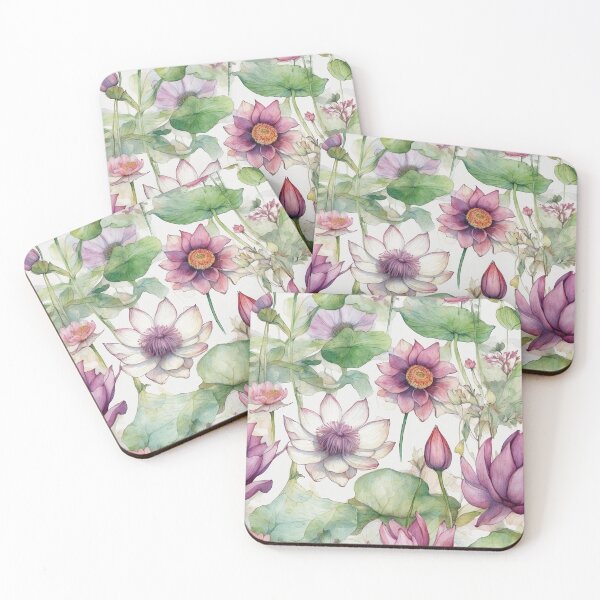 Item preview, Lotus Bloom Watercolour Design pattern  designed and sold by NoviaRobert.