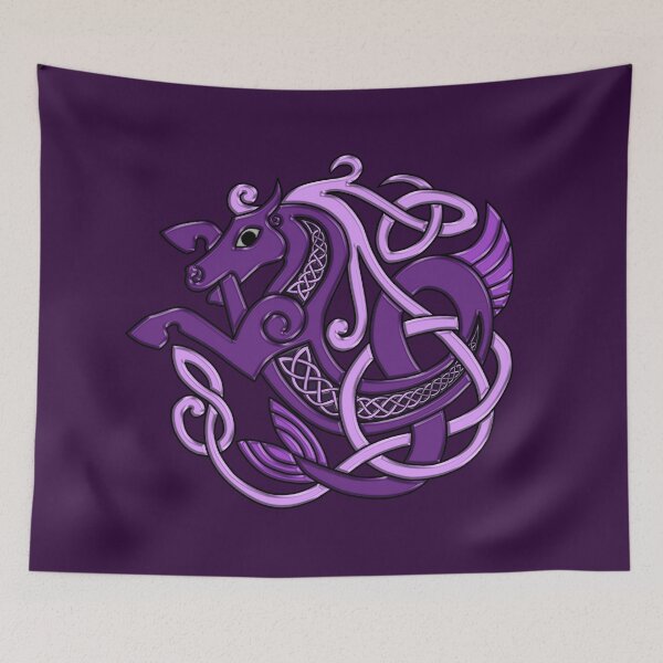 Item preview, Celtic Seahorse Hippocampus in Purple designed and sold by DappledMoon.